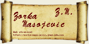 Zorka Mašojević vizit kartica